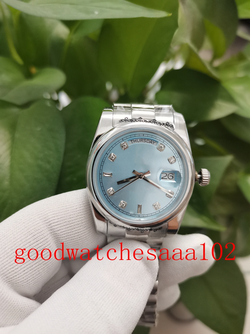 

2022 new version Men's Fashion Wristwatches 36mm Ice green surface Dial 126206 Automatic Stainless Steel bracelet Unisex Watch Watches