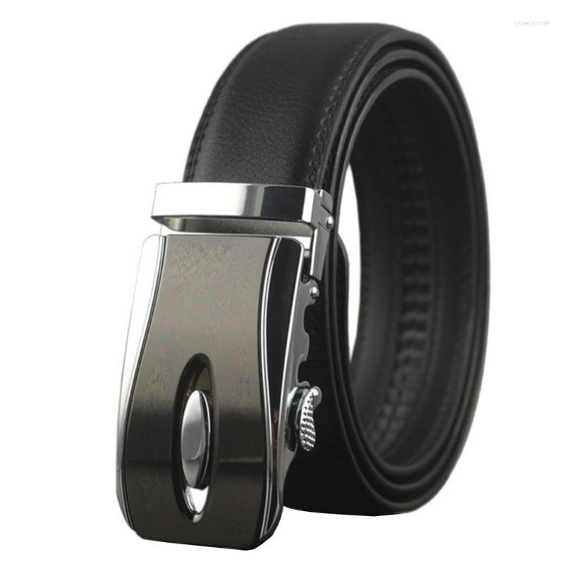 

Belts Men's Genuine Leather 2022 Fashion Brand Wide Waistband For Female Adjustable Automatic Buckle Western Cummerband Black