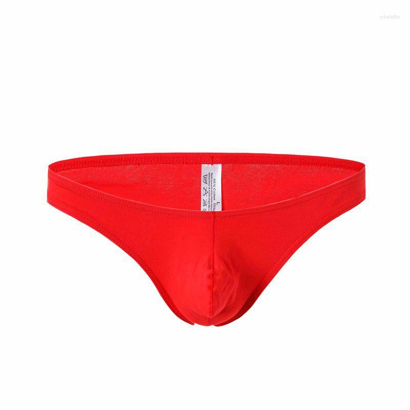 

Underpants Men Sexy Cotton Material Underwear Briefs Thong Low Rise U Convex Pouch Brief Stretch Breathable Thongs, White