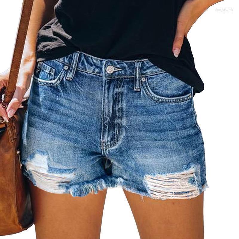 

Women' Jeans Women' Fashion Ripped Frayed Hole Denim Shorts Summer Women High Waist Woman, Black