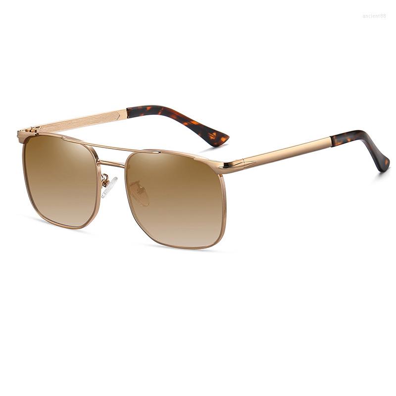 

Sunglasses Fashion Square Frame Men Driving Goggle Cool Gradient Glasses Vintage Pilot Sun Night Vision