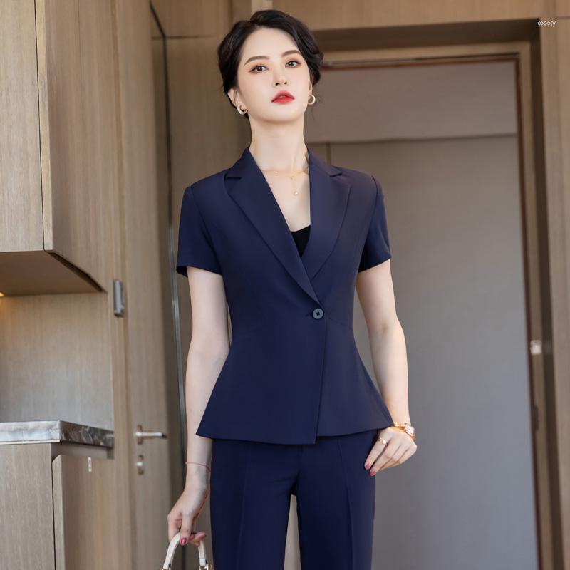 

Women' Two Piece Pants Women' Summer Pink Blazer Women Work Suits Pant And Jacket Sets Ladies Business Office Uniform Style, Blazer and skirt set