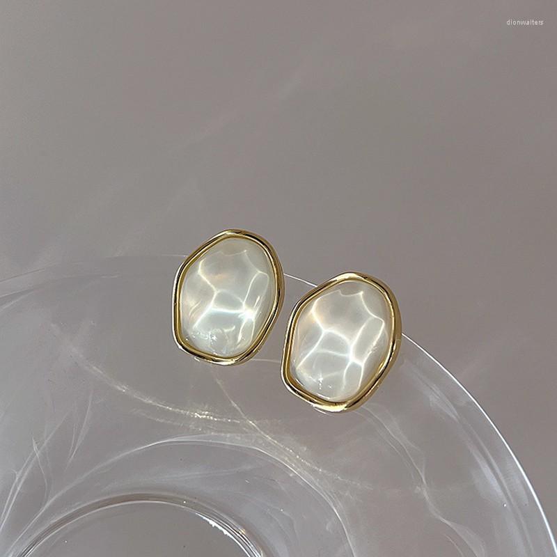 

Stud Earrings 2022 Korean Simple Irregular Metal Water Ripple For Women Fashion Jewelry Party Gifts