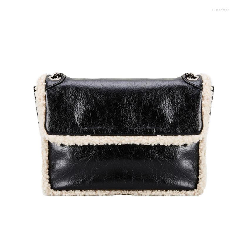 

Evening Bags Retro PU Leather Women Handbags Vintage Ladies Small Tote Shoulder Chain Bag Fashion Female Clutch Purse Top Handle, Black