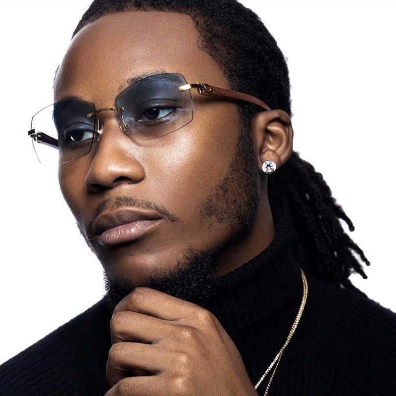 

Sunglasses Fashion mens frameless original wooden leg catapult trendy Optical Frame