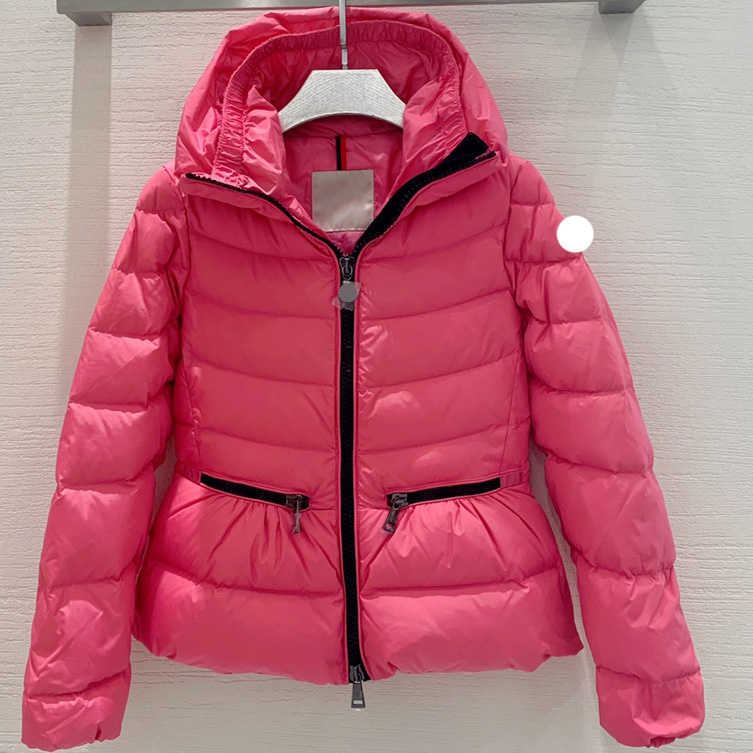 

Little Pepper Designer Women's Down Jacket Embroidered Badge Winter Jackets Maya Warm Puffer Jacket size /2/3/4, White