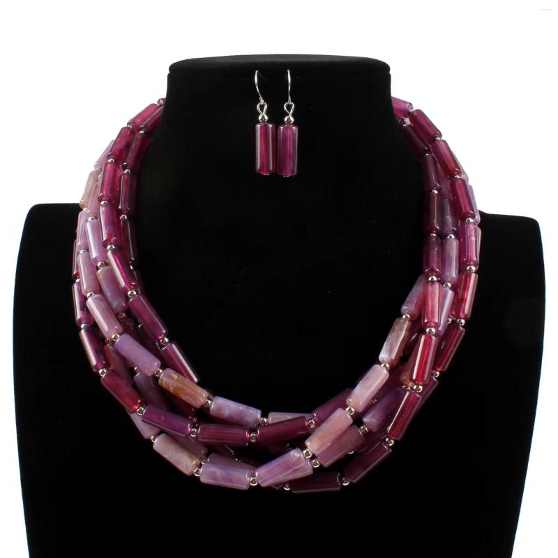 

Necklace Earrings Set TC9110 Fashion Jewelry Women Multi Layer Beads, Picture shown
