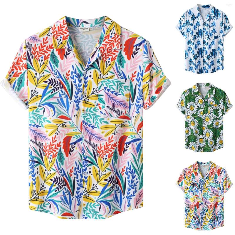 

Men' Casual Shirts 2022 Arrival Men' Men Hawaiian Camicias One Button Wild Printed Short-sleeve Blouses Tops Wholesale, Pk