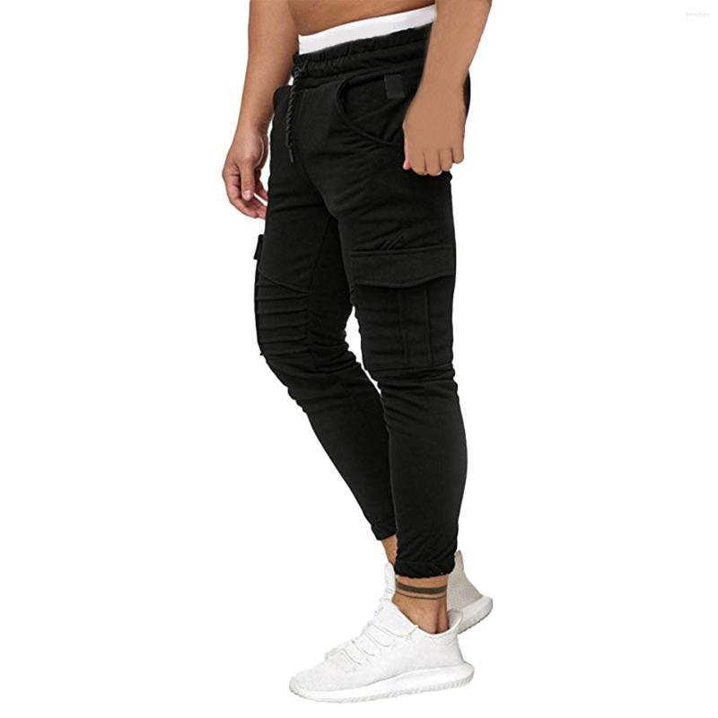 

Men's Pants M Apparel Men's Fashion Casual Soft Pant Splicing Warm Elastic Solid Color Sport Sports Winter Trousers, Black