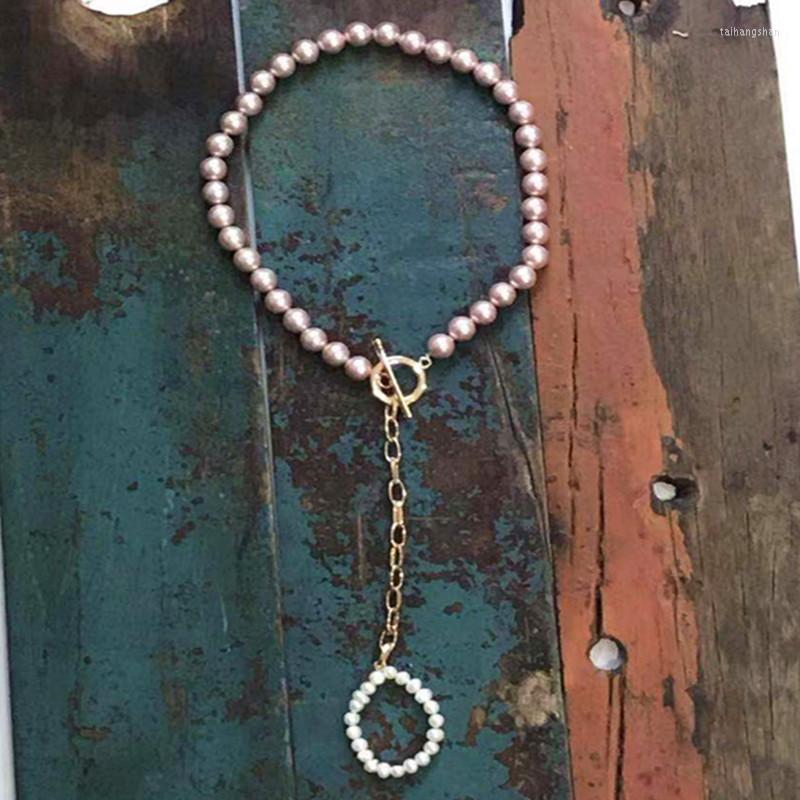 

Pendant Necklaces Pink Pearl Necklace Bridal Wedding Statement Erkek Kolye Red Coral Women Collar Lariat 2022