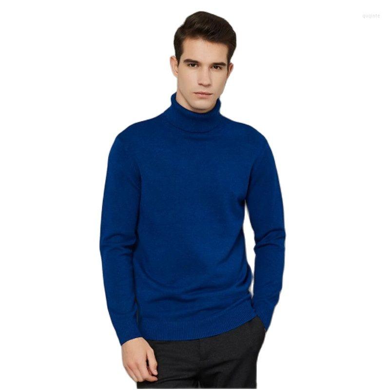 

Men's Sweaters Fashion Men Turtleneck Cashmere Sweater Classic Knitwear Robe Pull Homme Pullover High Quality Stuff 11 Color, Orange