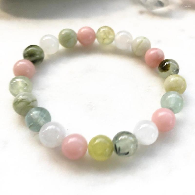 

Link Bracelets MG0873 Gem Stone Mixed Bracelet Handmade Crystal Beaded Mala Fertility And Conception Support Jewelry