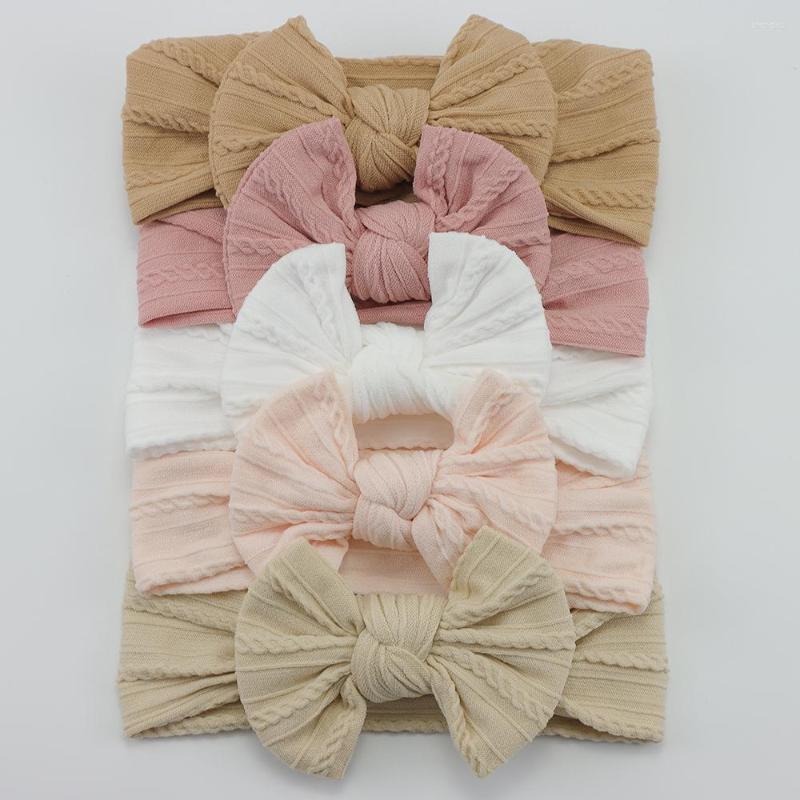 

Hair Accessories 1Pcs Baby Girl Headband Bows Headbands Elastic Nylon Bowknot Born Children Turban Kids