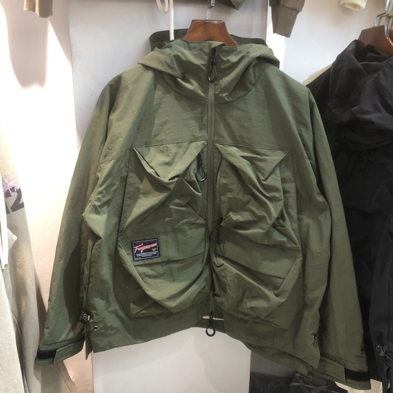 

Coats Men's Women's plus size Outerwear Zipper Multi Pocket Hooded Thin Windproof Outdoor Jacket