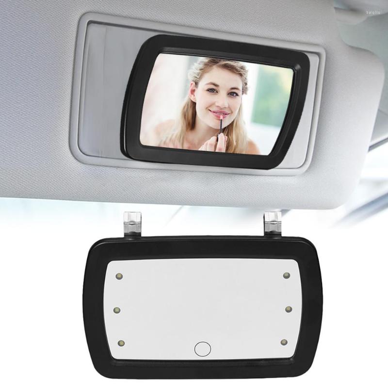 

Interior Accessories Car Sun Visor Mirror Makeup Sun-shading Cosmetic Vanity Automobile Make Up With Six LED Lights Styling