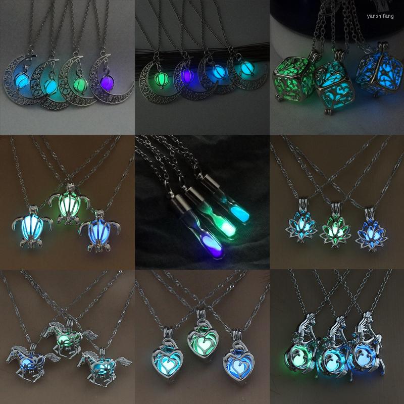 

Chains Luminous Simple Accessories Fashion All-match Hollow Necklace For Women Girls Festival Souvenir Jewelry
