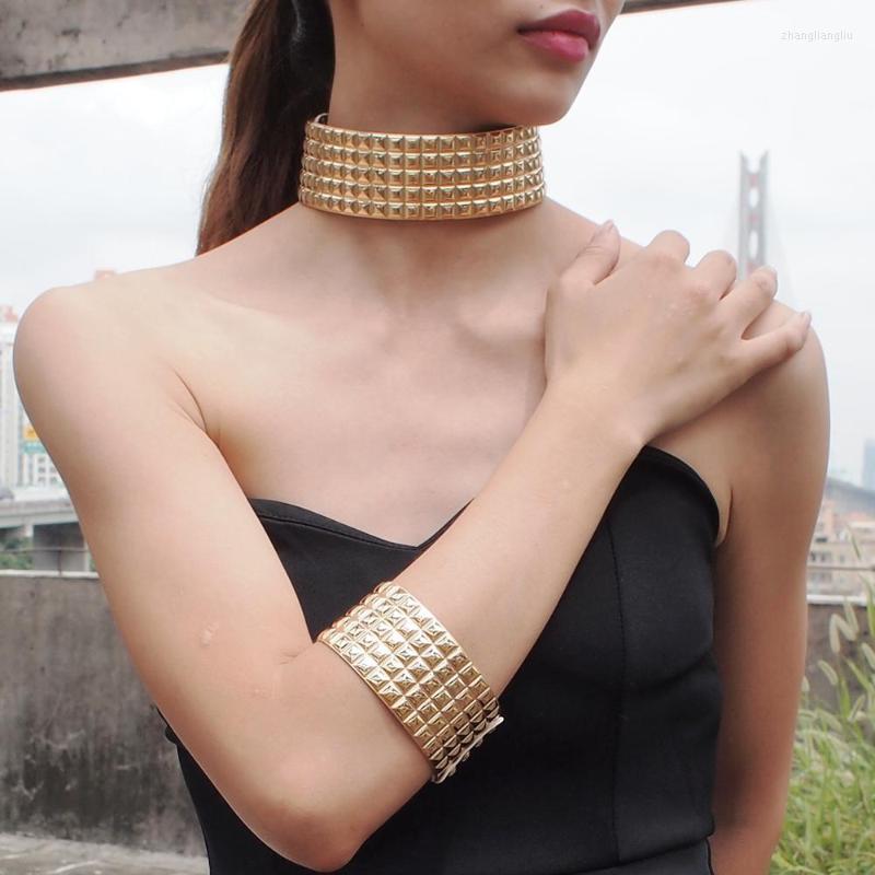 

Necklace Earrings Set & Jewelry Women Vintage Leather Necklaces Bracelets Bijoux Africain Statement Choker Adjustable UKMOC, Picture shown