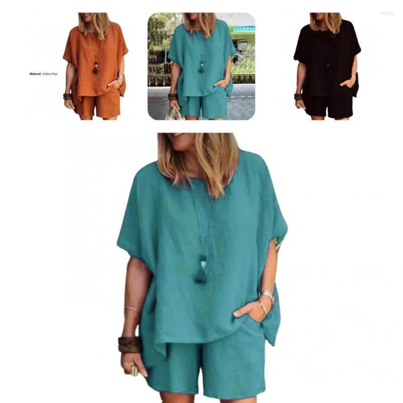 

Women's Tracksuits Plus Size 2Pcs/Set Comfy Short Sleeve Women Outfits Loose Fit Suit Lightweight For Going Out, Blue