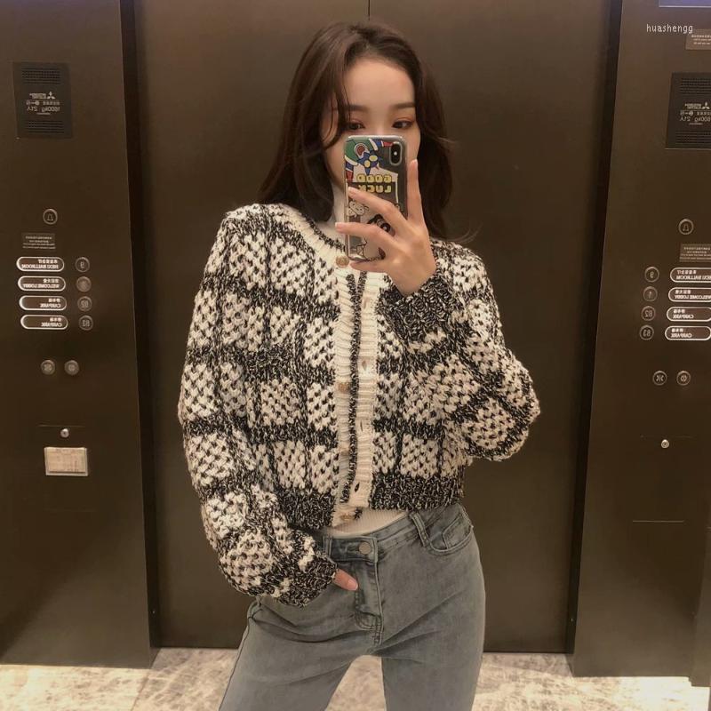 

Women's Knits Women's & Tees High Quality Temperament Style Tweed Ladies Short Jacket Women 2022 Spring Elegant Fashion Blouse, White