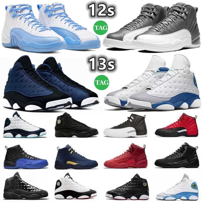 

Shoes 12 13 12s Stealth UNC Hyper Royal Black Taxi Playoffs Royalty 13s French University Brave Blue Obsidian Del Sol Trainers Sports, Color#19