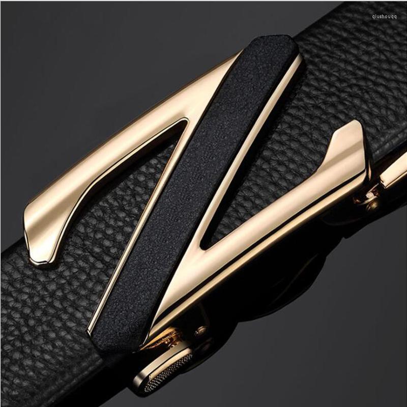 

Belts Komeiqi Men's Belt Suitable For Various Scenes Two-layer Leather Embossing Process High-end Atmosphere Fashion, Black