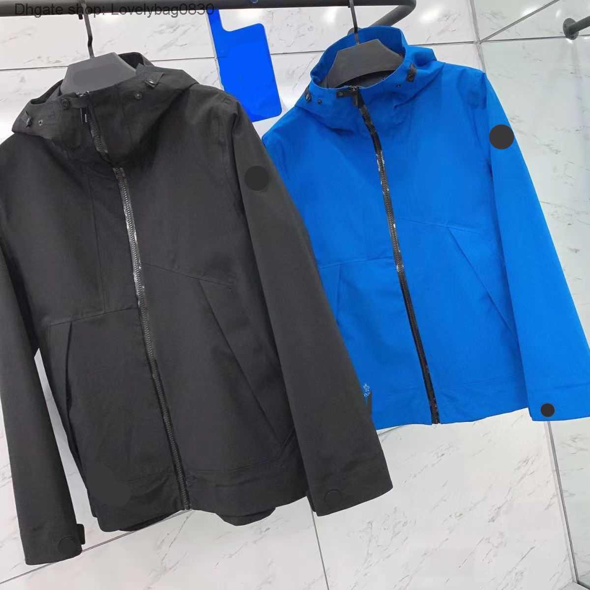 

Designer Brand Maya Men's Hooded Jacket High Density Windproof Waterproof Multiple Pockets Luxurious Embroidered Badge Top Jacket, Black
