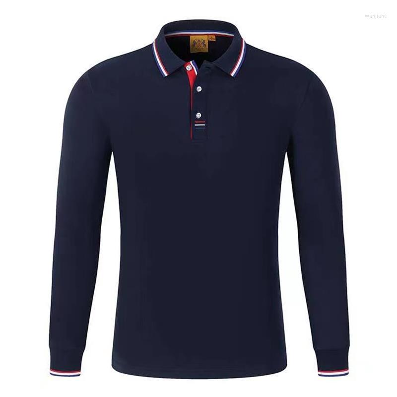 

Men's Polos High Quality Solid Color Polo Shirt Fashion Casual Long Sleeve Pure Cotton Plus Size, Green