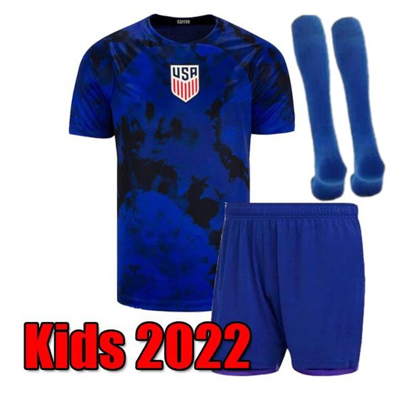 

2022 PULISIC MCKENNIE Soccer Jersey ERTZ ALTIDORE PRESS WOOD MORGAN LLOYD 22 23 America Football Shirt United States Camisetas USA USMNT LLETGET MEN Kids Uniform, 22 23 men away + patch2