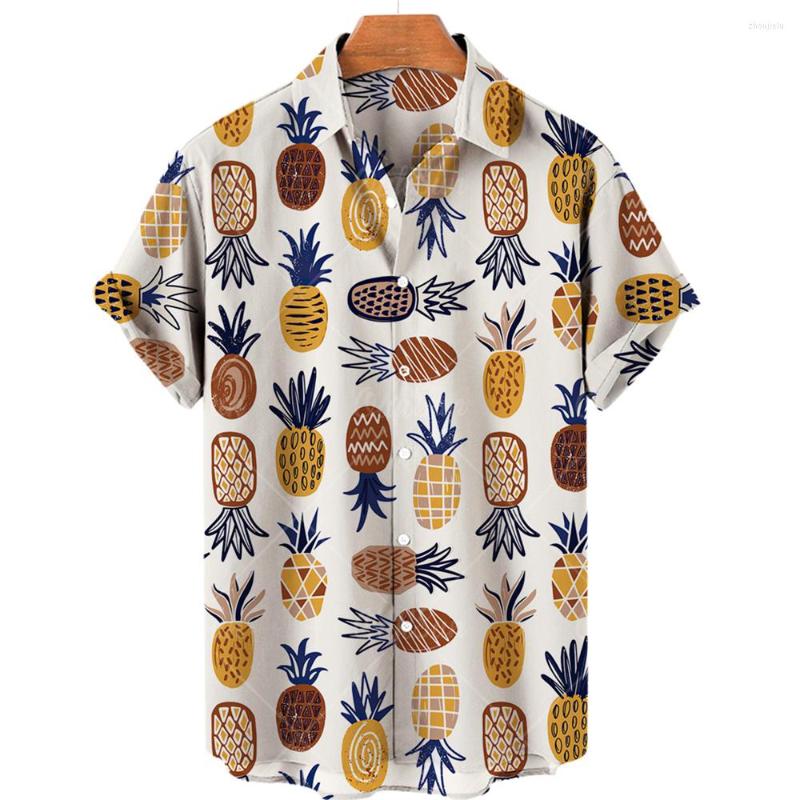 

Men' Casual Shirts Summer Floral Men' Shirt Fashion Hawaiian Print Short Sleeve Beach Holiday Street Wear, Zl-2521