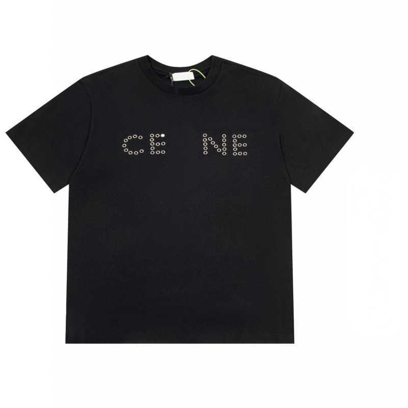 

Men t shirt designer short sleeve round neck embroidery printed polar style summer street cotton pullover Tshirt usa size, Black