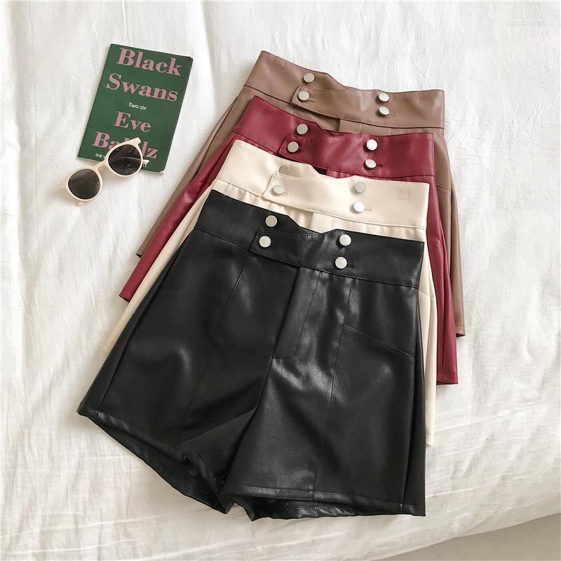 

Women' Jeans Women' High Waist Shorts Mujer Casual Booty Short Black Slim Pu Leather Korean Plus Size Pants Women
