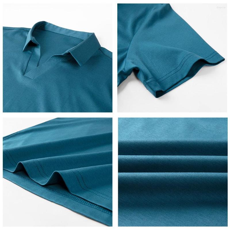 

Men' Polos 2022 High Quality Summer Cool Pure Color Casual Short Sleeve Cotton Polo-Shirt Men Slim Fit Clothing, Gray
