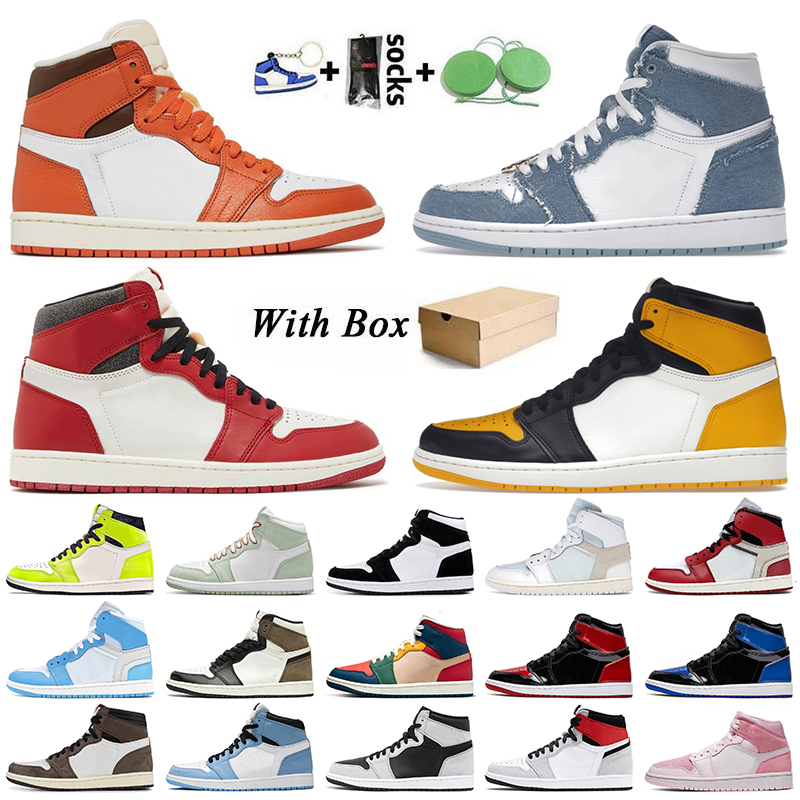 

With Box Jumpman 1 Basketball Shoes Women Men Starfish 1s Denim Lost And Found Taxi Yellow Toe Patent Bred Trainers Dark Mocha Homage White, B29 rebellionaire banned 36-47