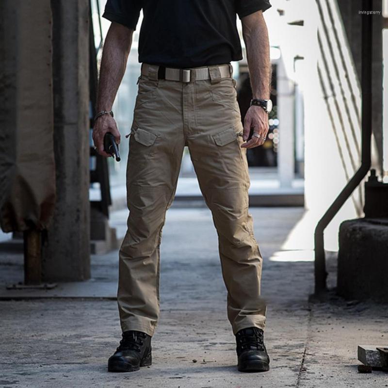 

Men's Pants 3Colors Male Trousers Handsome Multiple Pockets Wear-resistant Clothing Ankle Length Men Casual For Training, Khaki