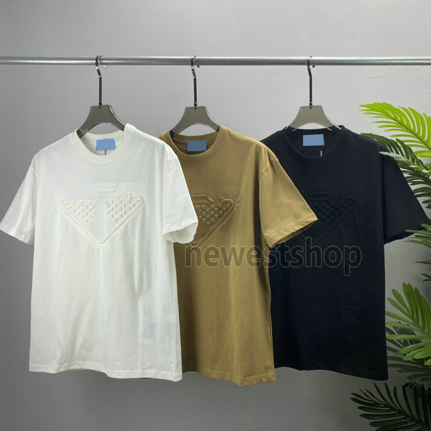 

2022 Summer mens t shirts Europe designer letter print tshirts High Street Tee Luxury Skateboard Men Women Cotton Tshirt, Coffee