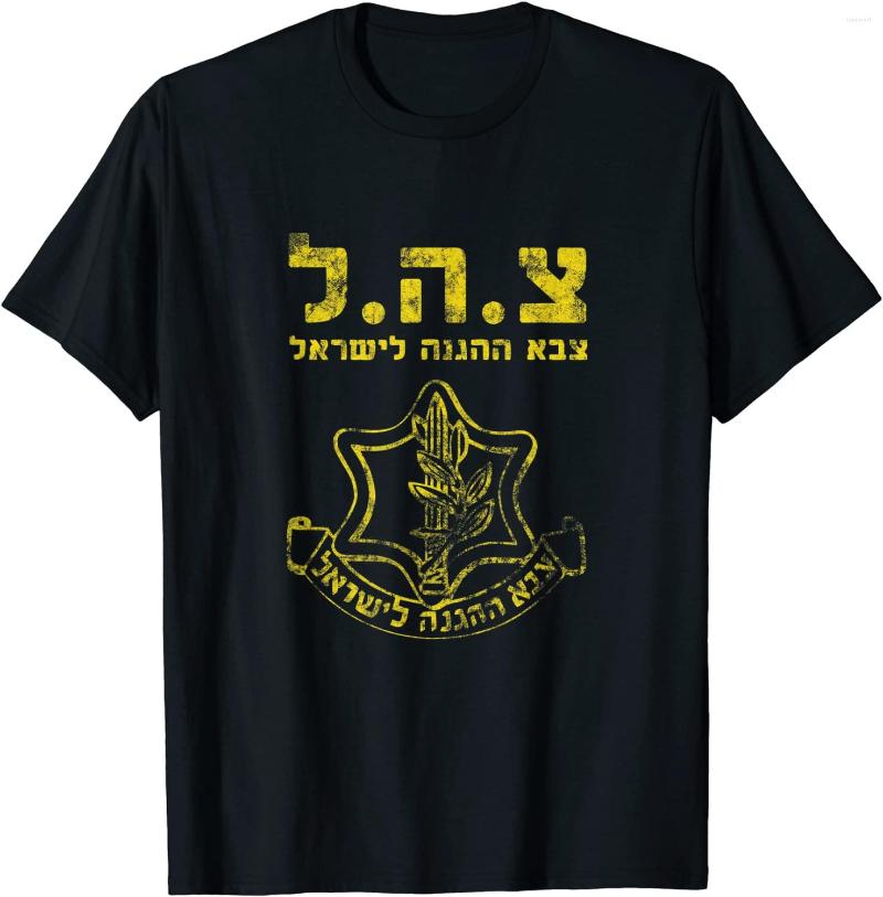 

Men' T Shirts IDF Tzahal Tees Israel Defense Forces Men T-Shirt Short Casual Cotton Harajuku, Black