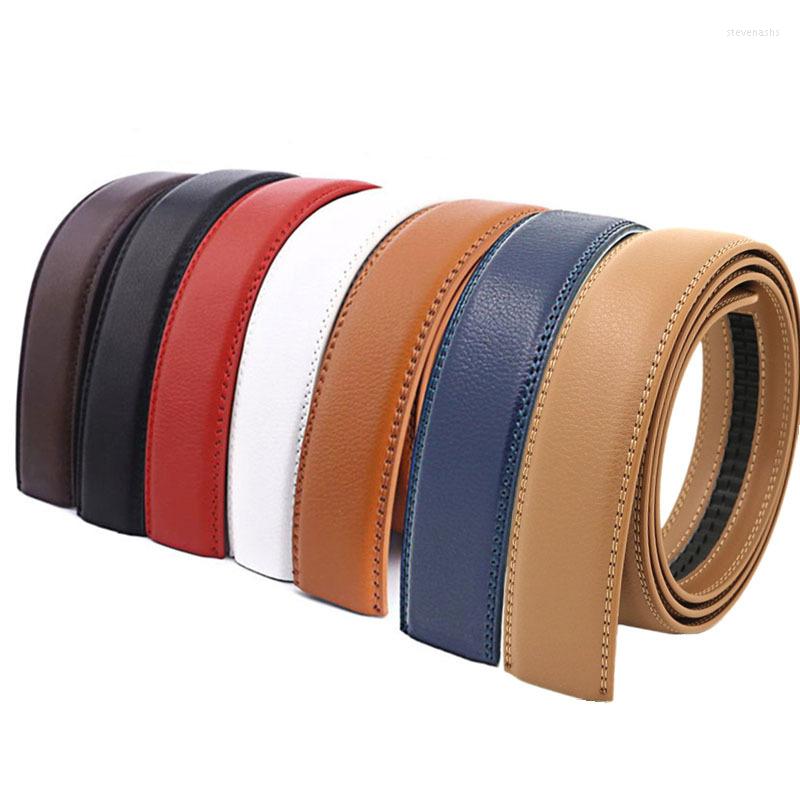 

Belts 3.5cm 3.1cm Width Genuine Leather Belt No Buckle Designer Men High Quality Strap For Automatic, Black