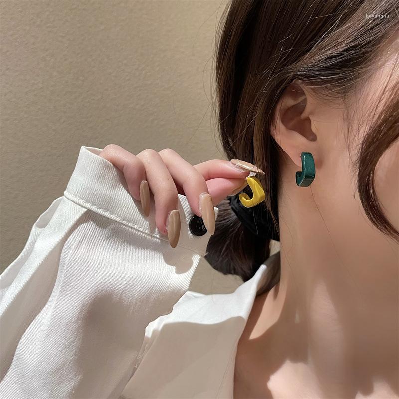 

Stud Earrings Minimalist Cute Asymmetric For Women Simple Candy Colorful Temperament Earring Korean Fashion Earings Jewelry Gift