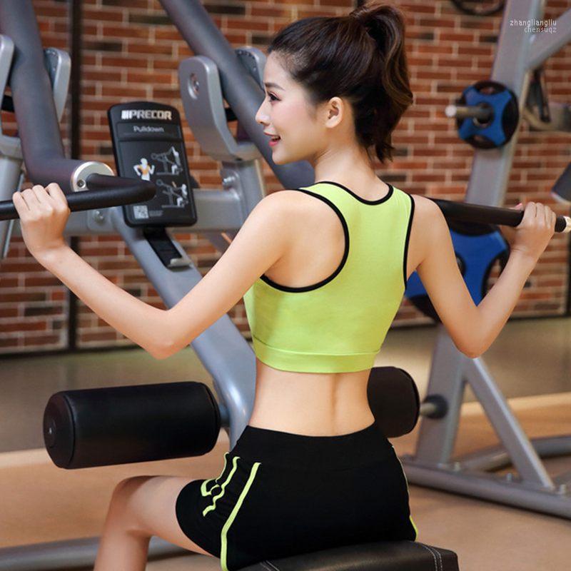

Yoga Outfit Women' Set Modal Fake Two Pieces Shorts Gym Running Wear Ladies Sports Bra Fitness Workout Clothes, Pink