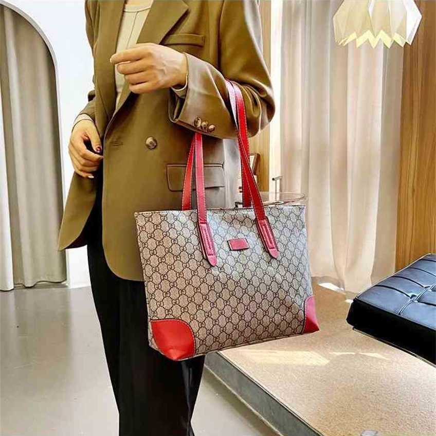 

new large capacity letter printed bag fashion shoulder leisure diagonal Tote Bag Handbags sale, Red