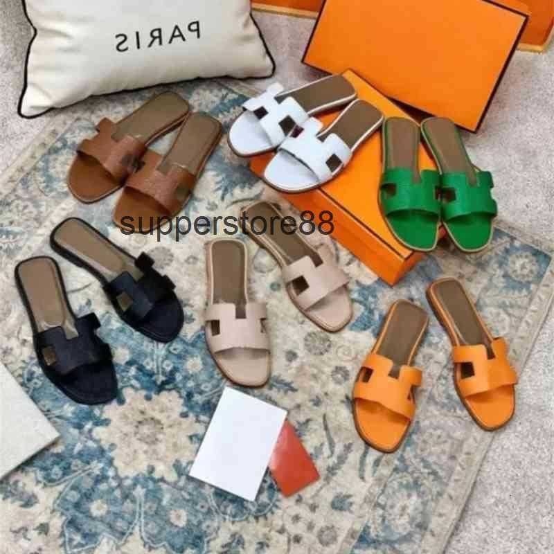

Designer Fashion Herme Slippers Luxury Leather High-end H Sandals Hemes Genuine Women Summer Beach Sandal Top have logo, 30 slipper