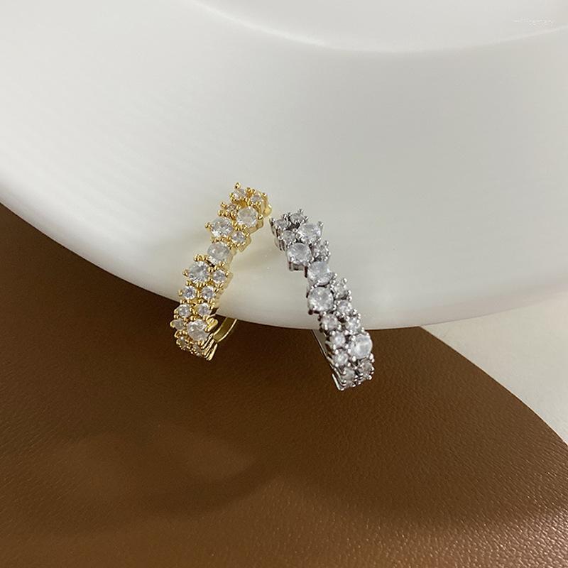 

Backs Earrings Retro Zircon Geometric Metal Ear Clip Female Temperament Simple And Versatile No Pierced Cold Wind