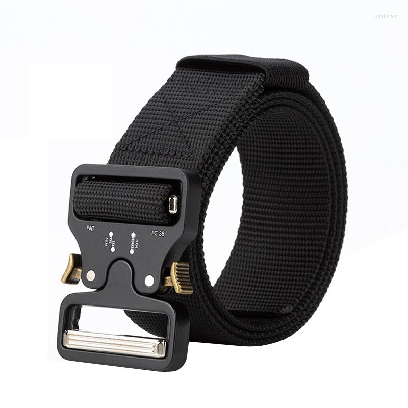 

Belts 2022 Men Tactical Belt Solid Color Nylon Insert Buckle Men's Outdoor Multifunctional Training Sturdy Waistban, Black