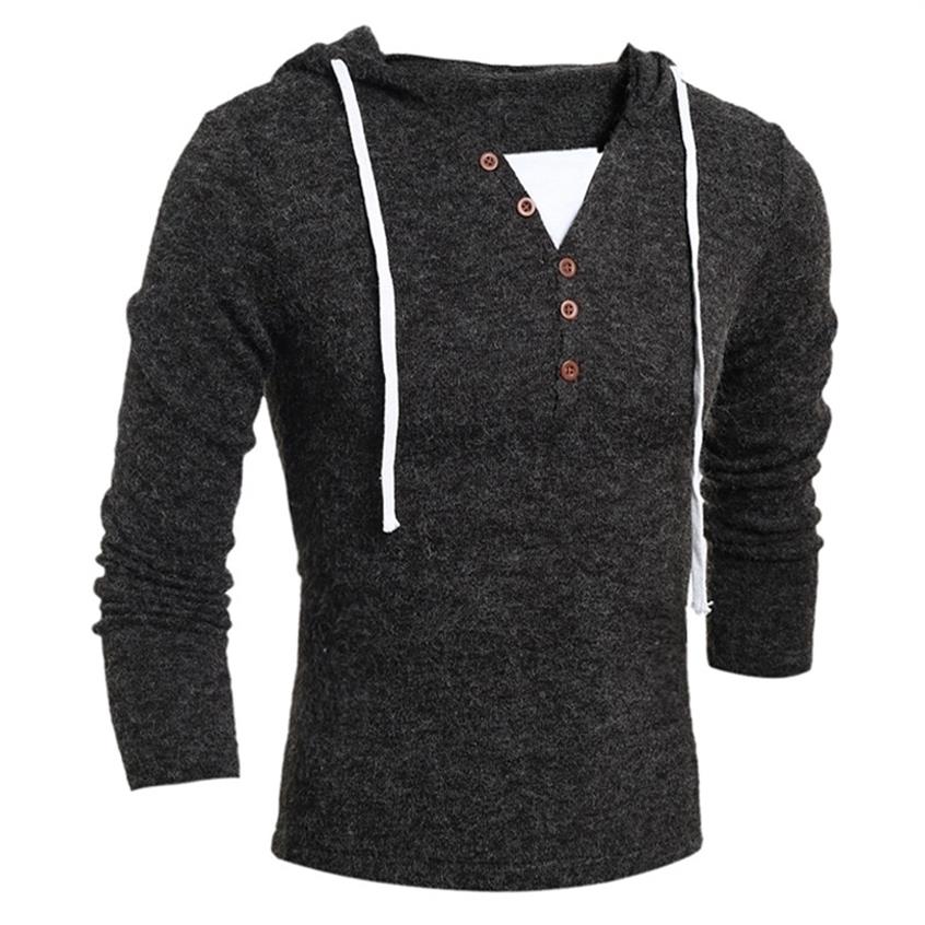 

Zogaa Brand Geek New Men's Sweaters Fashion Design Solid Hooded Knit Sweater Coat Men Clothes Slim Fit Pullovers T2005062155, Burgundy