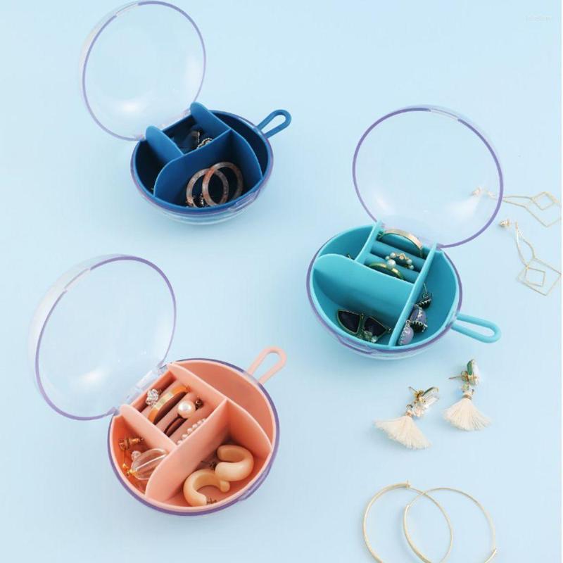 

Jewelry Pouches Ring Box Rings Travel Round Heart-shaped Stud Earrings Container Storage Case Display