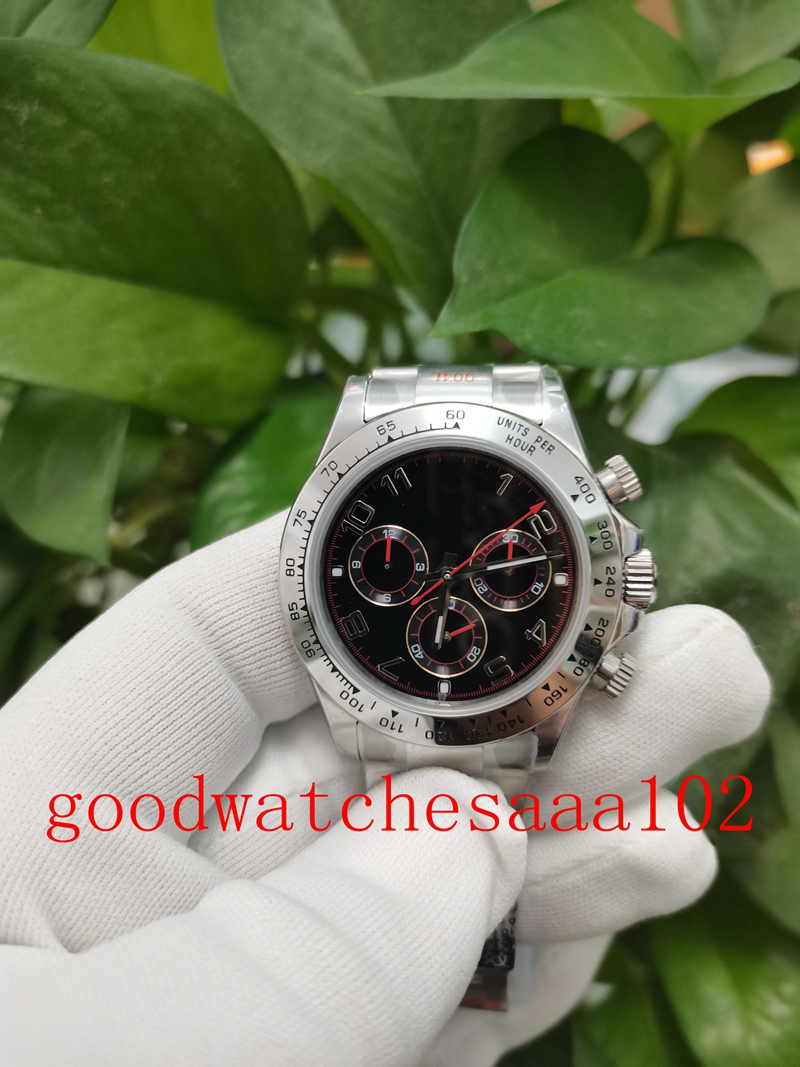 

TW new version Men's Wristwatches 18K Yellow Gold 40mm Black Dial 116515 116503 116509 Automatic Chronograph 7750 Movement Stainless Steel bracelet Men's Watches, Gray