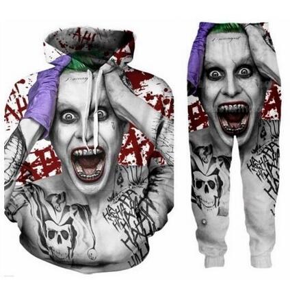 

New Fashion social style clothing Women/Mens 3D Print Halloween Joker Zipper/Zip-up Hoodies/Hooded Sweatshirts A049, Multi