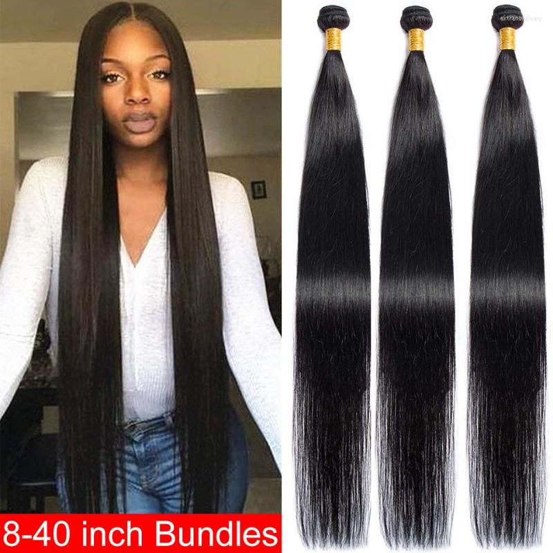 

Human Hair Bulks 30 40 Inch Straight Bundles Deals Brazilian Weave 1 3 Unprocessed Weft