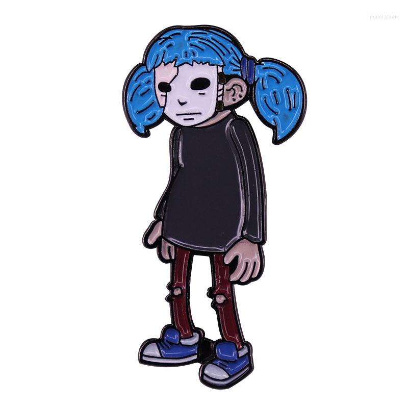 

Brooches Horrible Game Sally Face On Clothes Anime Figure Enamel Pin Women Men Backpack Bags Badge Halloween Accessories Gifts