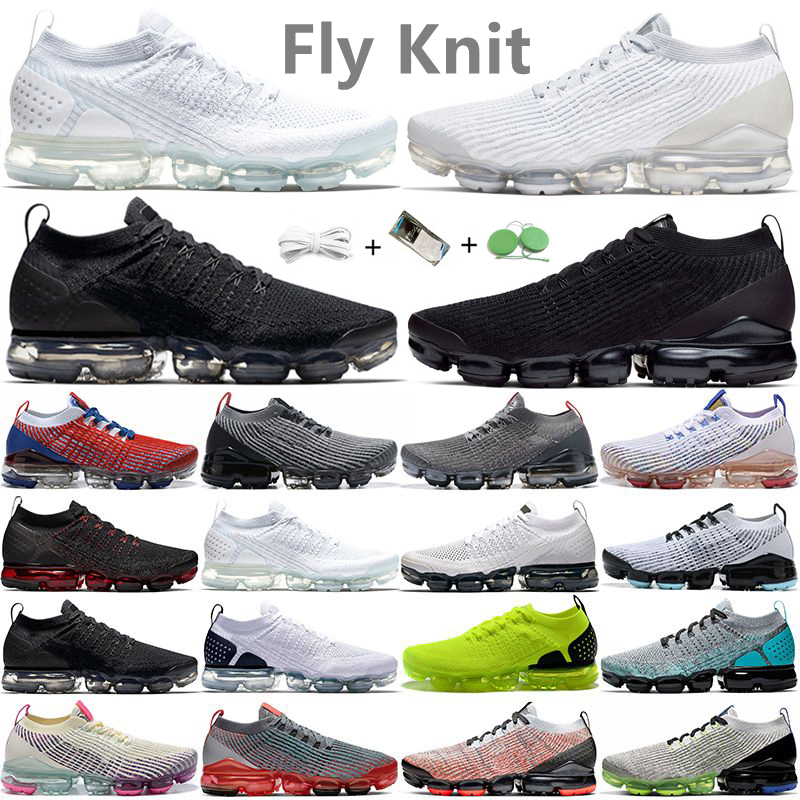 

Fly Knit Mens Running Shoes Sneaker 1 2 3.0 Triple Black White Pink Oreo Glow Green Particle Grey Blue Fury Pure Platinum Zebra Men Women Trainers Sports Sneakers 5.5-11, Color#1